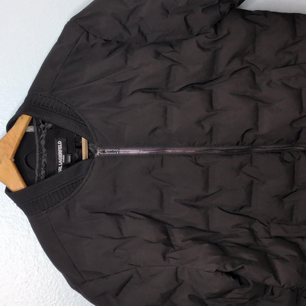 Karl Lagerfeld Paris Puffer Bomber Jacket (Medium)